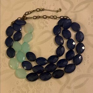 Banana Republic Navy and Mint Necklace